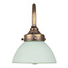 Allegra Jade Green Wall Light In Antiqued Brass
