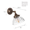 Allegra Adjustable Fluted Wall Light in Antiqued Brass