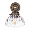 Allegra Adjustable Fluted Wall Light in Antiqued Brass