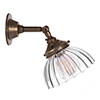 Allegra Adjustable Fluted Wall Light in Antiqued Brass