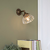 Allegra Adjustable Fluted Wall Light in Antiqued Brass