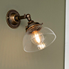 Allegra Adjustable Fine Fluted Wall Light in Antiqued Brass