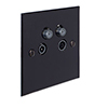 4 Way Satellite Socket Beeswax Bevelled Plate (Sat/TV/Return/Radio)