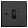 Double Pole Isolator (No Neon) Beeswax Bevelled Plate, Black Switch