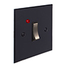 Double Pole Isolator (Neon) Matt Black Bevelled(discontinued, only stock shown available)