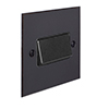 Triple Pole Isolator Beeswax Bevelled Plate, Black Insert