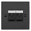 Combined BT Master/RJ45 Socket Beeswax Bevelled Plate, Black Insert