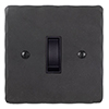 1 Gang Black Grid Switch Beeswax Hammered Plate