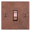 1 Gang Copper Grid Switch Heritage Copper Bevelled Plate