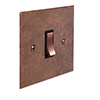 1 Gang Copper Grid Switch Heritage Copper Bevelled Plate