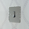 1 Gang Chrome Grid Switch Nickel Hammered Plate