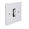1 Gang Chrome Grid Switch Nickel Hammered Plate