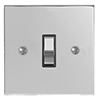 1 Gang Chrome Grid Switch Nickel Bevelled Plate
