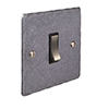 1 Gang Steel Grid Switch Polished Hammered Plate