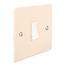 1 Gang White Grid Switch Plain Ivory Hammered Plate