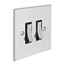 2 Gang Chrome Grid Switch Nickel Bevelled Plate