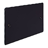 Double Blank Hammered Plate in Matt Black