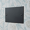 Double Blank Bevelled Plate in Matt Black