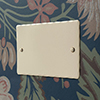 Double Blank Hammered Plate in Plain Ivory