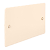 Double Blank Hammered Plate in Plain Ivory
