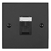 1 Gang Black RJ45 Socket Beeswax Bevelled Plate