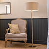 Porter Floor Lamp in Antiqued Brass