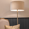 Porter Floor Lamp in Antiqued Brass