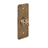 1 Gang Brass Dolly Architrave Switch Antiqued Brass Hammered Plate
