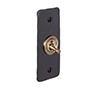 1 Gang Brass Dolly Architrave Switch Beeswax Hammered Plate