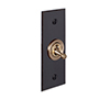 1 Gang Brass Dolly Architrave Switch Beeswax Bevelled Plate