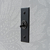 1 Gang Black Dolly Architrave Switch Matt Black Bevelled Plate