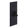 1 Gang Black Dolly Architrave Switch Matt Black Bevelled Plate