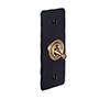 1 Gang Brass Dolly Architrave Switch Matt Black Hammered Plate