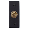 1 Gang Brass Dolly Architrave Switch Matt Black Bevelled Plate