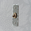 1 Gang Dolly Architrave Switch in Brass with Nickel Hammered Plate