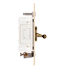 1 Gang Brass Dolly Architrave Switch Plain Ivory Bevelled Plate