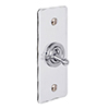 1 Gang Chrome Dolly Architrave Switch Nickel Hammered Plate