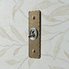 1 Gang Dolly Architrave Switch in Steel with Antiqued Brass Hammered Plate