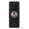 1 Gang Steel Dolly Architrave Switch Matt Black Hammered Plate