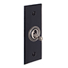 1 Gang Steel Dolly Architrave Switch Matt Black Bevelled Plate