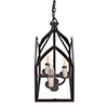 Barnham Lantern with Three Lights in Matt Black