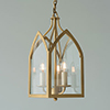 Barnham Lantern with Three Lights in Old Gold