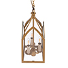 Barnham Lantern with Three Lights in Old Gold
