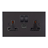13amp 2 Gang Plug Socket USB-AC/Port in Beeswax Bevelled