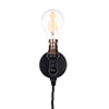 Thorpe Plug-In Wall Light in Matt Black 