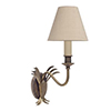 Single Plantation Wall Light in Antiqued Brass