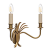 Double Plantation Wall Light in Old Gold