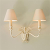 Double Plantation Wall Light in Old Ivory