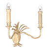 Double Plantation Wall Light in Old Ivory