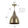 Barbican Pendant Light in Antiqued Brass